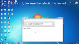 Batch Programming Menu with If statements