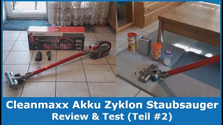 CLEANmaxx Akku-Zyklon-Staubsauger (beutellos) || Review und Praxistest #2 || Gut und günstig?