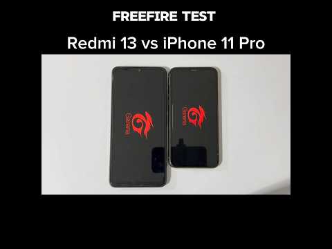 Redmi 13 vs iPhone 11 Pro - FREEFIRE test!!