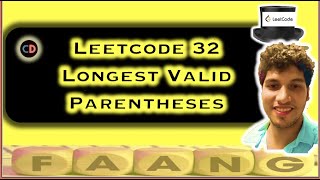 YouTube video 'Longest Valid Parentheses | Leetcode 32  | Stacks🔥🔥🔥 | Easy Peasy | Live coding session'