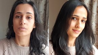 My Minimal Makeup Routine (Indian skin) and Hair Routine | Look beautiful with less makeup !