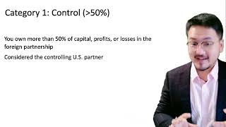 Form 8865 Category 1: Control of Foreign Partnership