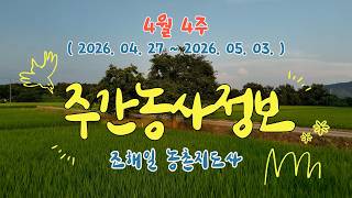 ✨주간농사정보 4월 4째주 (2026. 4. 27.~5.3.)