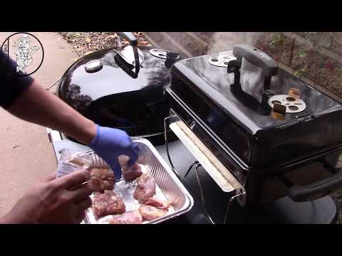 How to use the Weber Go Anywhere as a smoker.  Today we make bbq chicken thighs