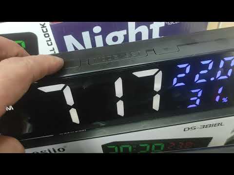Часы электронные зеркальные DS-3818L. Отключение календаря.