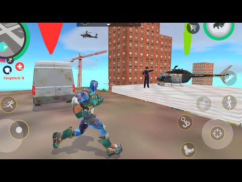 Rope Hero: Vice Town (Dual Gravi Gun Challenge)Helicopter Burst from an Ambulance - Android Gameplay