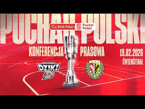 Konferencja  prasowa: Dziki Warszawa - WKS Śląsk Wrocław  (1/4 finału Pekao S.A Pucharu Polski)