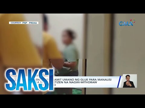 Babaeng gumagamit umano ng glue para manalisi sa mga senior citizen na nagwi-withdraw sa… Saksi