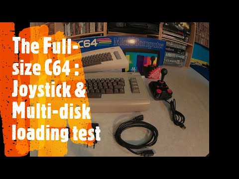 The C64 maxi - Full Sized C64  : Joystick & Multidisk Loading Test