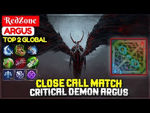 Close Call Match, Critical Demon Argus [ Top Global Argus ] RedZone - Mobile Legends