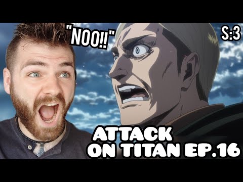 ERWIN!!! NOOO!!! | ATTACK ON TITAN EPISODE 16 | SEASON 3 | New Anime Fan! | REACTION