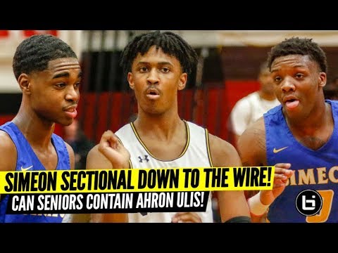 Simeon Playoff Game Goes Down to the Wire AGAIN! Guard Battle: Ahron Ulis vs Simeon Seniors!