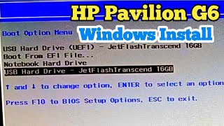 How to install windows On HP Pavilion g6 Laptop