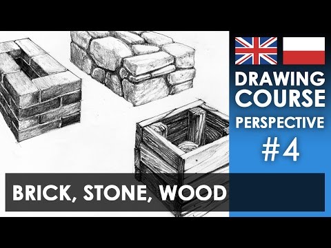Drawing tutorial - Brick, stone & wood | Kurs rysunku - Cegła, kamień i drewno [S01E04 ENG/PL]