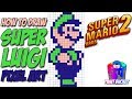 How To Draw Super Luigi From Super Mario Bros 2 Nintendo 8 Bit Pixel Art Drawings