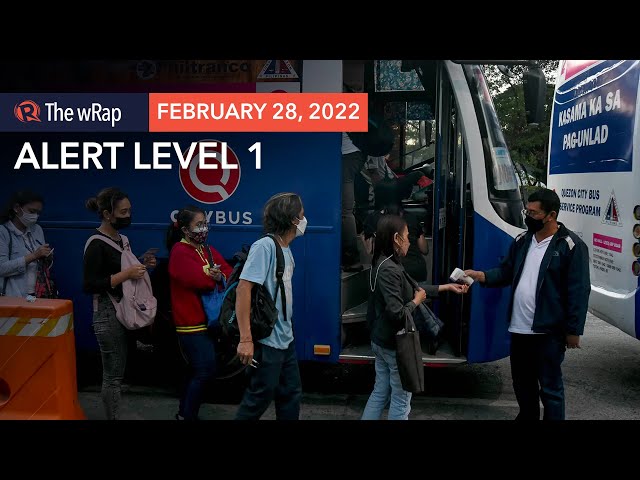 Metro Manila, 38 other areas to enter Alert Level 1 in March