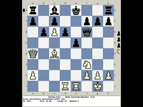 Morphy, Paul vs Meek, Alexander Beaufort | New Orleans Chess 1857, USA