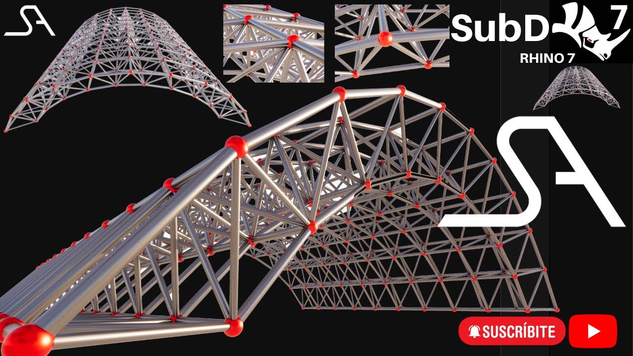SA Tutorial   |   PARAMETRIC |  RHINOCEROS GRASSHOPPER TUTORIAL | FOR BEGINNERS | SPACE TRUSS  | ARC