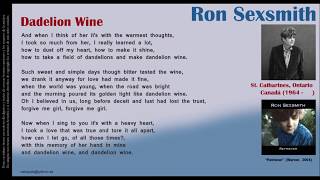 Dandelion Wine - Ron Sexsmith