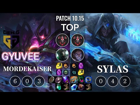 GEN gyuvee Mordekaiser vs Sylas Top - KR Patch 10.15