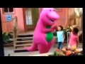 Barney Comes To Life A Sunny Snowy Day