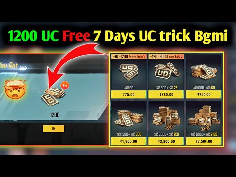 7 days id of bgmi uc purchase ✅ Extra Free Uc Event ✅ Welcome Back Event 🤑 How To Get Return Event 💸