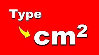 How To Type cm Squared In Google Docs