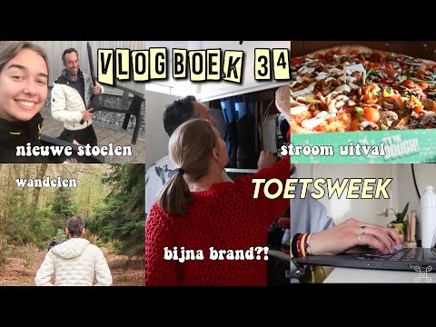 TOETSWEEK & BiJNA BRAND DOOR STROOMUiTVAL?! || vlogboek 34 || famderooij