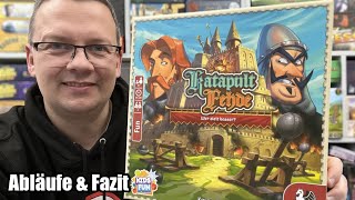 Katapult Fehde (Pegasus Spiele) - Funspiel mit Burg, Ritter und Katapult - ab 6 Jahre