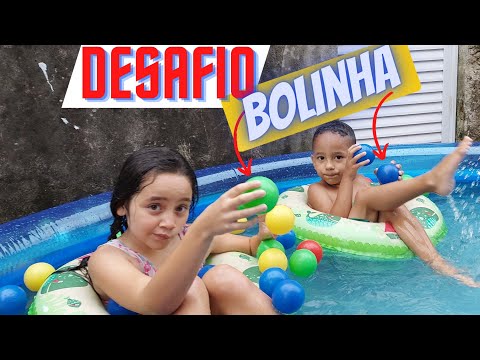 🧿Desafio da bolinha com boia na piscina.