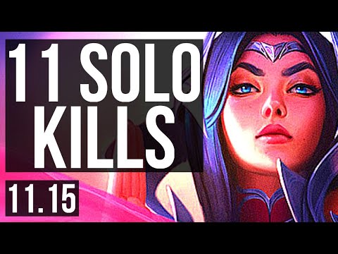 IRELIA vs LEE SIN (MID) | Rank 3 Irelia, Rank 6, 11 solo kills | KR Challenger | v11.15