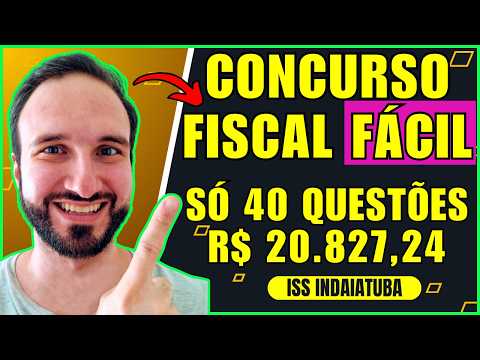 R$20,827 SALARY AND ONLY 5 EASY SUBJECTS 🔴 ISS Indaiatuba | Municipal Tax Auditor Competition