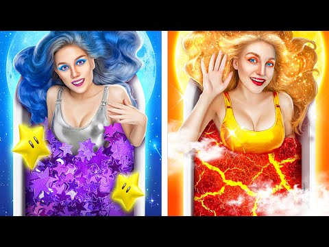 One Colored Makeover Challenge! Day Girl and Night Girl Switch Style for 24 Hours
