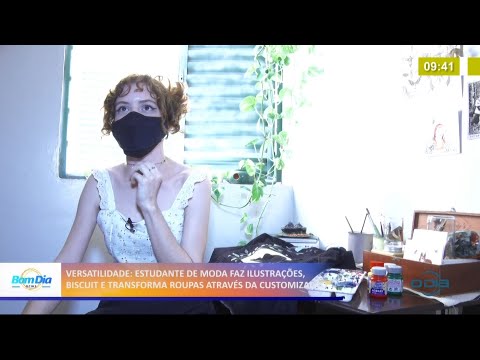Estudante de moda faz ilustrações, biscuit e costumiza roupas 25 05 2021