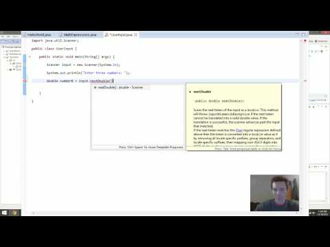 Java Getting User Input W Scanner Tutorial Windows 8