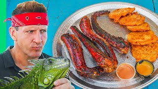 Lizard Tail BBQ!! Most Bizarre Food in Puerto Rico!!