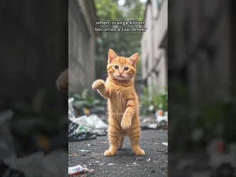 When Orange Kitten Becomes A Taxi Driver