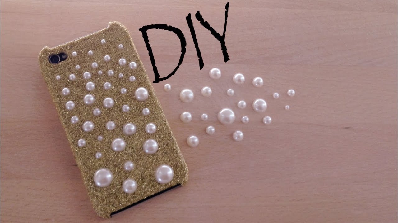 DIY Glitter and Pearl IPhone case
