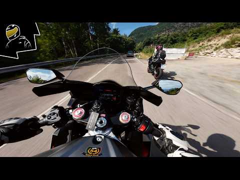 Aprilia RSV4 on the Mendelpass