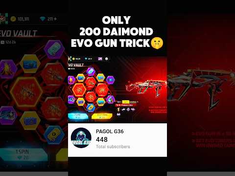 How to get evo gun in 200 diamond 💎🤯 | EVO GUN SPIN TRICK 😱🔥 #freefire​ #shorts​ #viral​ #newevent​