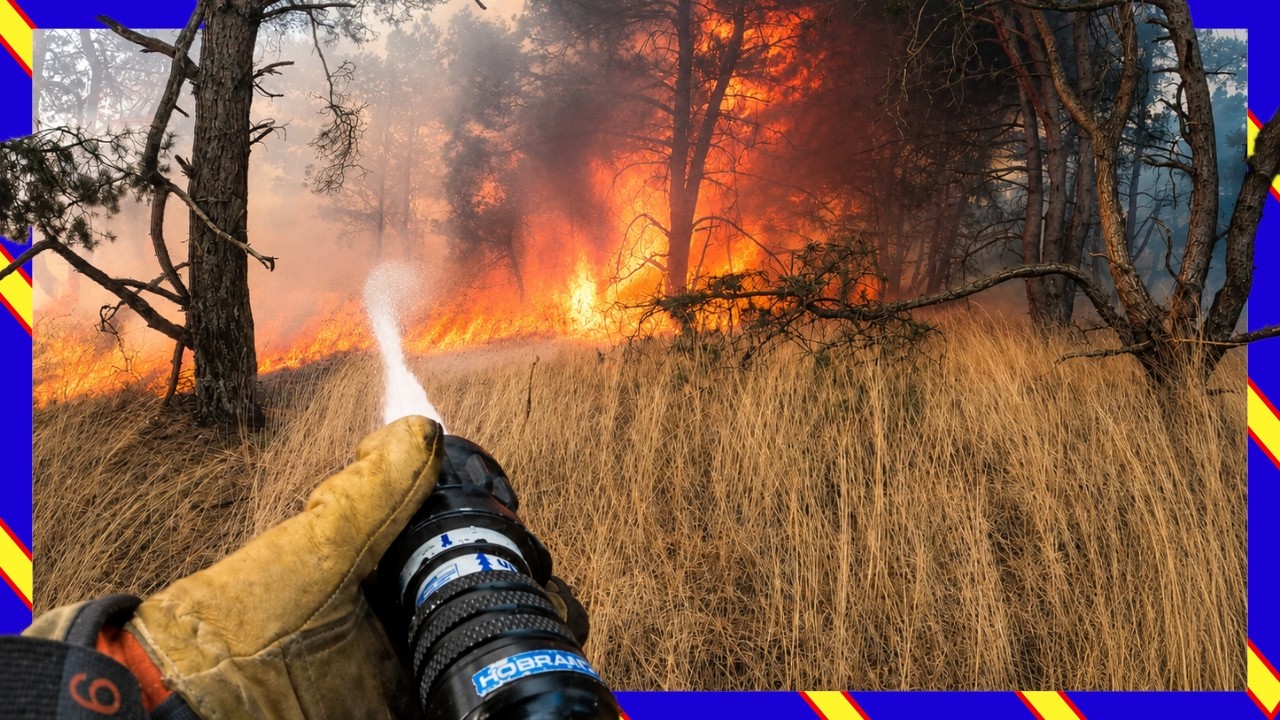 🔥 Een muur van vuur trekt door het bos... een race tegen de vlammen 🚒🌲