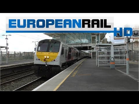 Iarnród Éireann Irish Rail 201 loco 206 + Enterprise De Dietrich 9001 passes Clongriffin