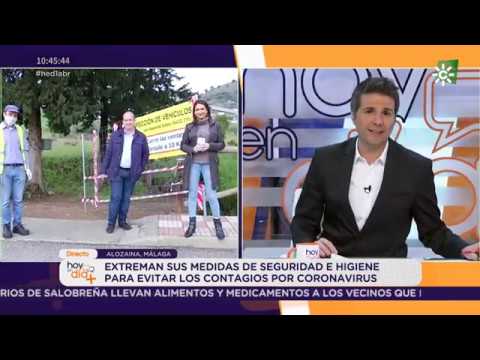 Alozaina en Canal Sur. Noticia arco de desinfeccion