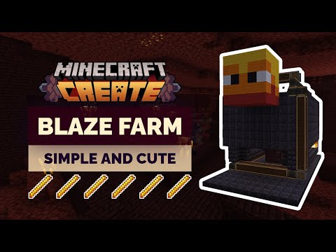 Simple Blaze Farm with Minecraft Create Mod. Step-by-Step Guide.