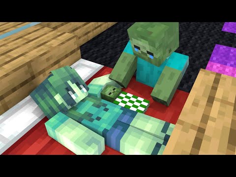 Monster School : Baby Zombie Sad Story 5 (Two Fathers) - Minecraft Animation