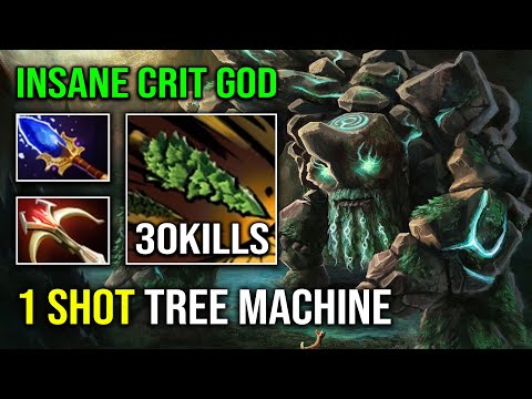 Brutal Machine Gun Tiny 1 Shot Tree Volley with Octarine Core Aghanim DotA 2