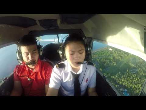Rachel Eleeza Coloay - 18 Birthday Flight! Cessna152, Marinduque Airport Philippines.
