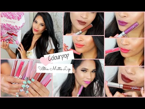 Colourpop Ultra Matte Lip Try On Swatches Medium Skin Tone NC35 NC40 MissLizHeart Video