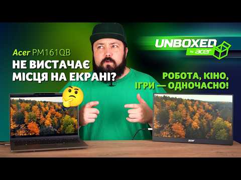 Монитор Acer 15.6" PM161QB1bmiuux (UM.ZP1EE.101) IPS Black