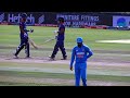 Heated moments between Mohammed Siraj and Kushal Bhurtel after Bhurtel aim Consecutive sixes